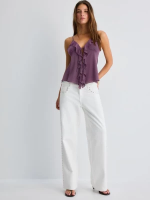 Obrázek produktu Stradivarius Top S Volány Na Ramínka Purple