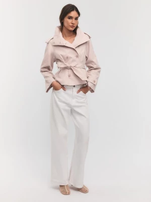 Obrázek produktu Stradivarius Trenčkot Se Stojáčkem A Páskem Salmon Pink