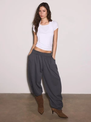 Obrázek produktu Stradivarius Tričko Krátkým Rukávem A Dvojvrstvým Efektem White S