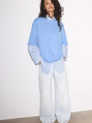 Obrázek produktu Stradivarius Tričko Krátkým Rukávem Oversize Sky Blue S