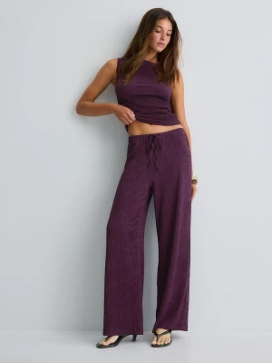 Obrázek produktu Stradivarius Tričko Nařasenou Texturou Purple S