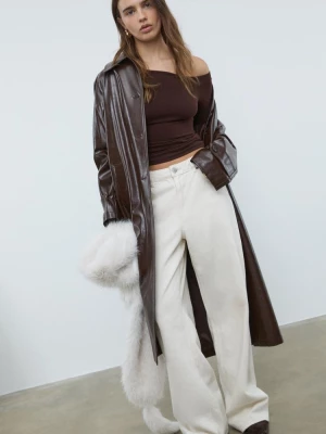 Obrázek produktu Stradivarius Tričko S Asymetrickým Výstřihem Brown