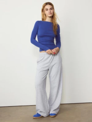 Obrázek produktu Stradivarius Tričko S Dlouhým Rukávem S Nabíráním Electric Blue