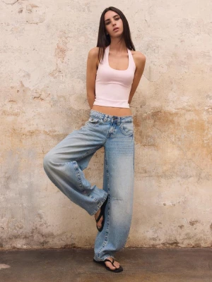 Obrázek produktu Stradivarius Tričko Halter Výstřihem Pastel Pink S