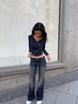 Obrázek produktu Stradivarius Tričko S Knoflíky Navy Blue
