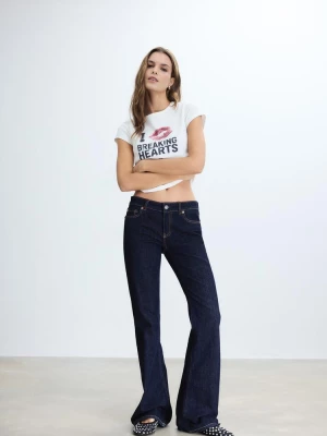 Obrázek produktu Stradivarius Tričko S Pozičním Potiskem A Krátkým Rukávem White