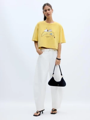 Obrázek produktu Stradivarius Tričko Snoopy Banán Pastel Yellow