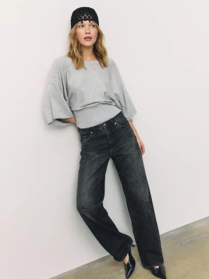 Obrázek produktu Stradivarius Úpletový Svetr S Širokými Rukávy Grey Melange