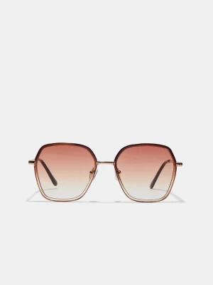 Obrázek produktu Stradivarius Velké Čtvercové Kovové Brýle Brown