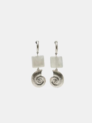Obrázek produktu Stradivarius Visací Náušnice S Mušlí Grey