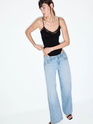 Obrázek produktu Stradivarius Volné Džíny Wide Leg S Cvočky Světle Modrá