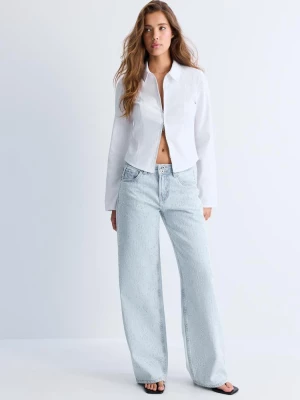 Obrázek produktu Stradivarius Vypasovaná Košile Dvojitým Zipem Z Bengálínu White S
