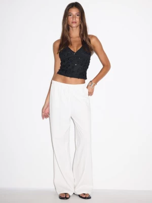 Obrázek produktu Stradivarius Vyšívaný Top Halter S Flitry Black