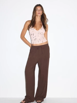Obrázek produktu Stradivarius Vyšívaný Top Halter Flitry Salmon Pink S