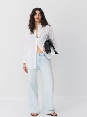 Obrázek produktu Stradivarius Základní Košile Z Dvojité Látky White