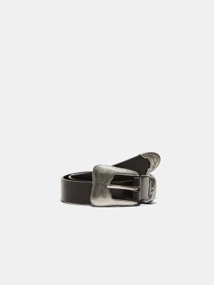 Obrázek produktu Stradivarius Základní Pásek S Cowboy Přezkou Black