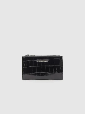 Obrázek produktu Stradivarius Základní Peněženka S Plazí Texturou Black