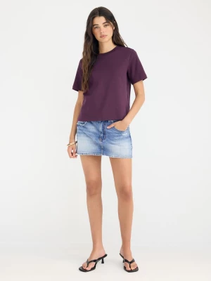 Obrázek produktu Stradivarius Základní Regular Fit Tričko Heavy Weight Purple