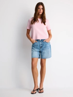 Obrázek produktu Stradivarius Základní Regular Fit Tričko Heavy Weight Salmon Pink