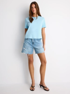 Obrázek produktu Stradivarius Základní Regular Fit Tričko Heavy Weight Turquoise