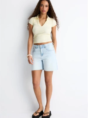 Obrázek produktu Stradivarius Základní Seamless Polo Tričko Pastel Yellow