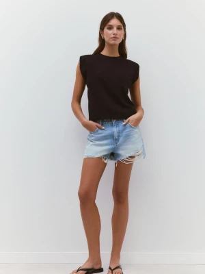 Obrázek produktu Stradivarius Základní Tričko S Vycpávkami Black