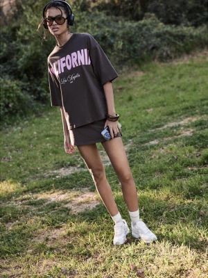 Obrázek produktu Stradivarius Základní Úpletová Kalhotová Sukně Brown