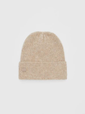 Obrázek produktu Stradivarius Žebrovaná Čepice S Nášivkou Beige