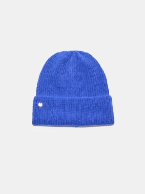 Obrázek produktu Stradivarius Žebrovaná Čepice S Plíškem Electric Blue