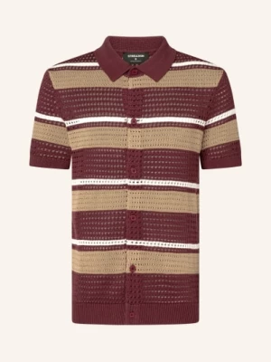 Obrázek produktu Strellson Pletená Košile Ander, Slim Fit tmavě červená / světle hnědá / bílá