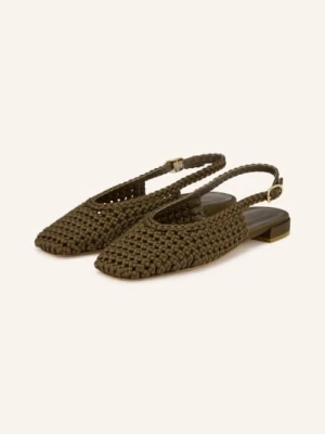 Obrázek produktu Stuart Weitzman Baleríny S Páskem Marina olivová