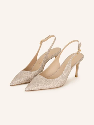 Obrázek produktu Stuart Weitzman Slingpumps S Otevřenou Patou Stuart Power S Ozdobnými Kamínky stříbrná