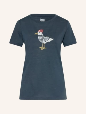Obrázek produktu Super.Natural Funkční Tričko Jonny S Merino Vlnou tmavě modrá / červená / bílá