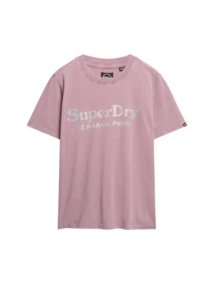 Obrázek produktu Superdry & Co Tričko 'Venue'  béžová / bledě fialová / stříbrná