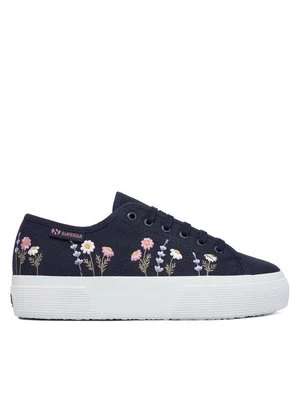 Obrázek produktu Superga Tenisky 3740 Platform Flower Embroidery Leggera S5138TW Tmavomodrá
