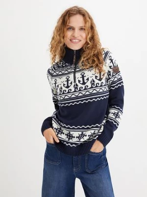 Obrázek produktu Sweter w norweskim stylu z marynarskimi motywami bonprix