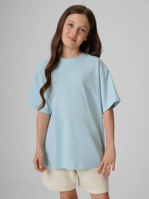 Obrázek produktu T-shirt loose hladké dívčí - modré 4F