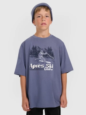 Obrázek produktu T-shirt loose s potiskem chlapecký - tmavě modrý 4F