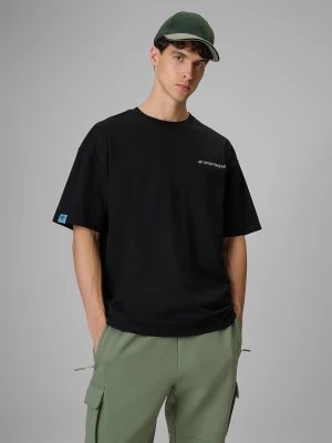 Obrázek produktu T-shirt loose s potiskem pánský - černý 4F