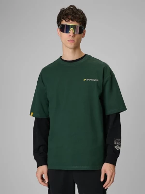 Obrázek produktu T-shirt loose s potiskem pánský - zelený 4F