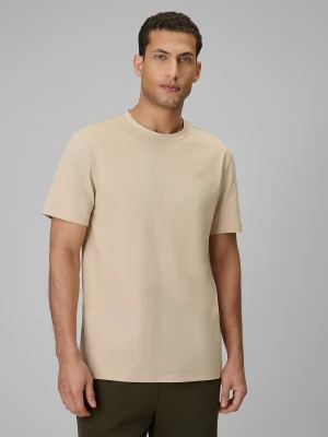 Obrázek produktu T-shirt regular hladký pánský - béžový 4F