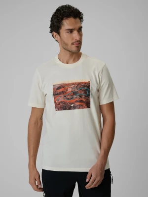 Obrázek produktu T-shirt regular s potiskem pánské - bílé 4F