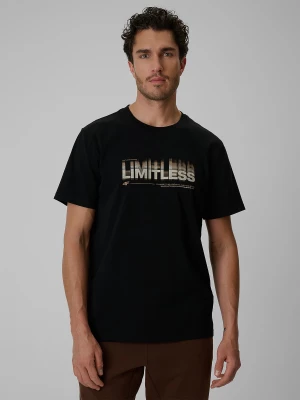 Obrázek produktu T-shirt regular s potiskem pánské - černé 4F