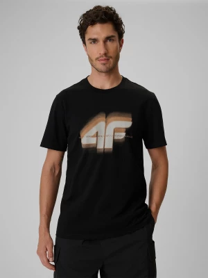 Obrázek produktu T-shirt regular s potiskem pánské - černé 4F