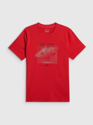 Obrázek produktu T-shirt regular s potiskem pánské - červené 4F
