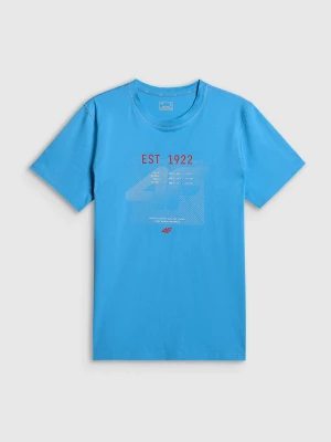 Obrázek produktu T-shirt regular s potiskem pánské - modré 4F