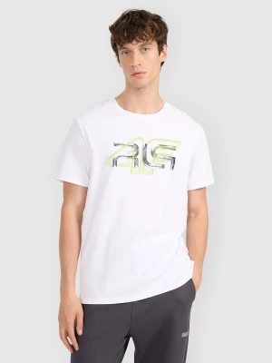 Obrázek produktu T-shirt regular s potiskem pánský 4F x Robert Lewandowski - bílá