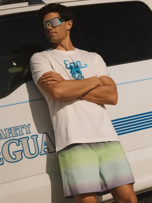 Obrázek produktu T-shirt regular s potiskem pánský - bílý 4F