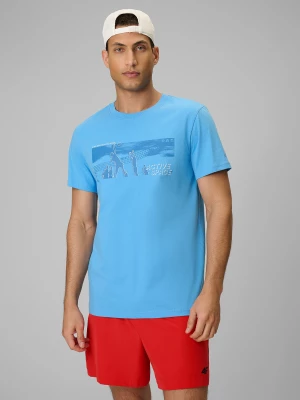 Obrázek produktu T-shirt regular s potiskem pánský - modrý 4F