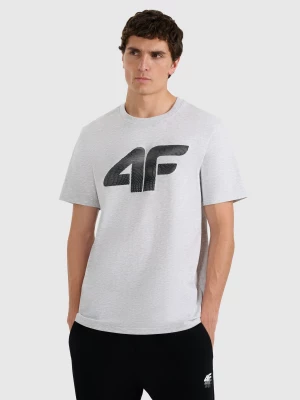 Obrázek produktu T-shirt regular s potiskem pánský - šedé 4F